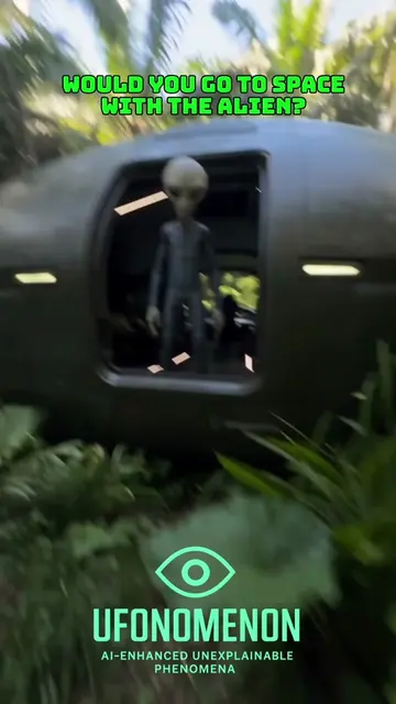 This alien invited him inside the ufo! Would you join him even if you might not 