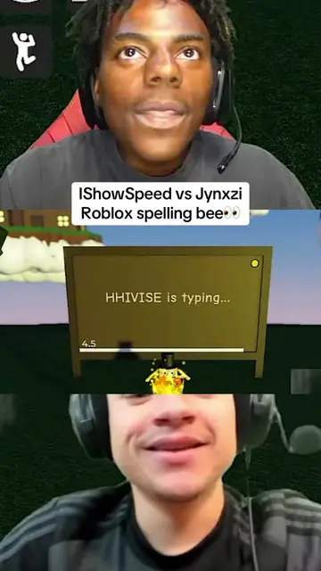 IShowSpeed vs Jynxzi Roblox spelling bee👀 #ishowspeed #jynxzi #roblox 