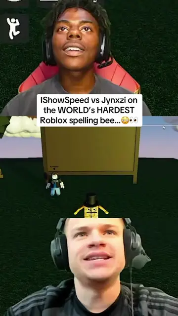 IShowSpeed vs Jynxzi on the WORLD’s HARDEST Roblox spelling bee…😳👀 #ishowspeed