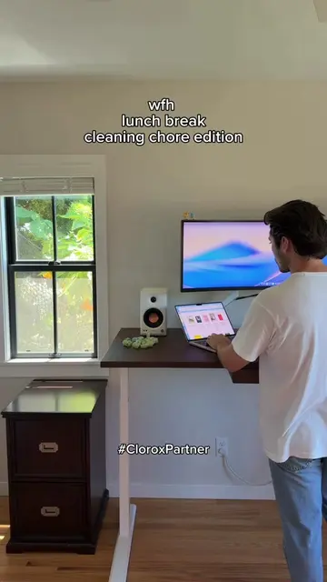 #CloroxPartner the pros of work from home lifestyle - get to clean my whole hous