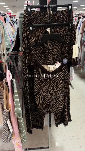 Zebra pjs at tjmaxx im obsessed three peice set you get shorts and pants lace tr