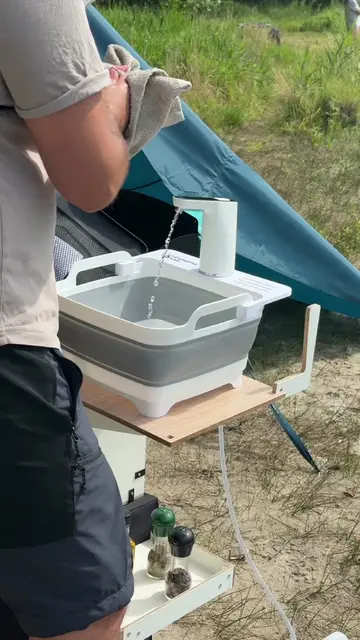 Wash. Rinse. Repeat. Just somewhere much nicer. 💧🏕️ A portable sink made for c