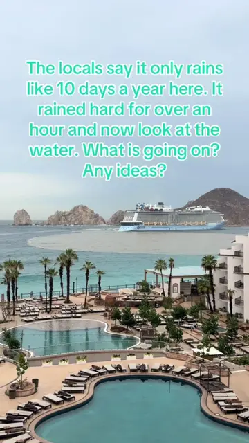 What could be going on in the water after a big rain storm where the Pacific Oce