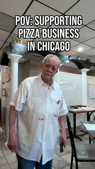 Supporting Pizza buisness in Chicago #viral #pov #chicago 