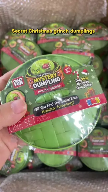 New secret grinch chrismas dumplings 🥳#squishy #squishes #dumplings #grinch #fy