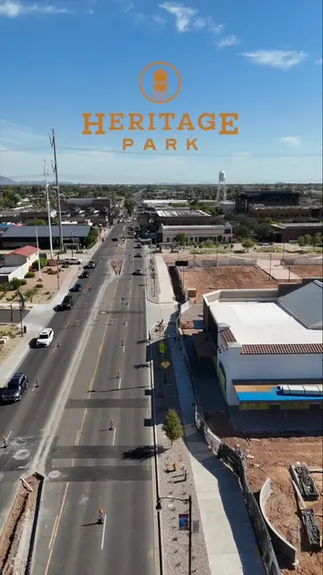 UPDATE: Construction is moving FAST at Heritage Park in Downtown Gilbert 👀🚧 He