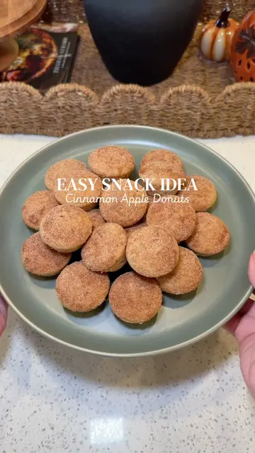 Easy snack idea for my toddlers 🤭🍩 Cinnamon Apple Donuts Ingredients:  ½ cup a