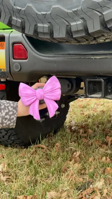 Check out Princess Bow Hitch Cover. Available in 50 colors and 3 receiver sizes.