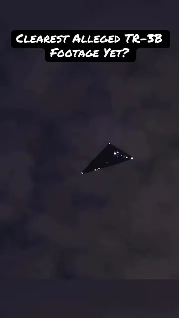 Clearest Alleged TR-3B Footage Yet? Description: A triangular craft appears near