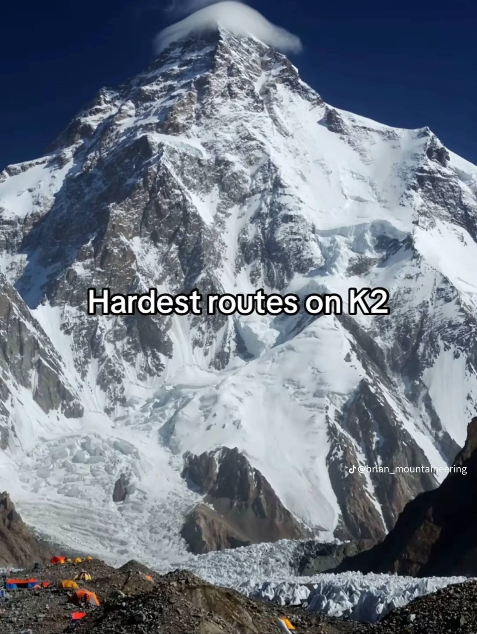 k2 East Face Climbing Route - Difficult but still  #eastface #K2 #K2climbimg #cl