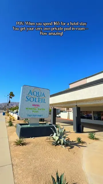 Found a hidden‑gem hotel in the desert✨ Rates start at $65 with a private pool. 