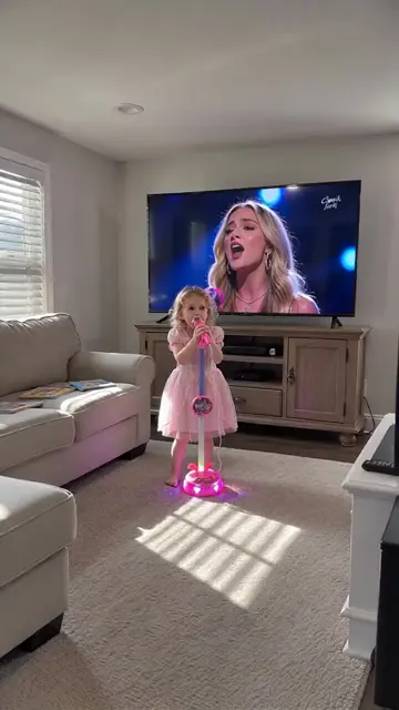 No one can stop her passion for singing 😂#kpop #toysfortoddlers #kidstoys #tikt