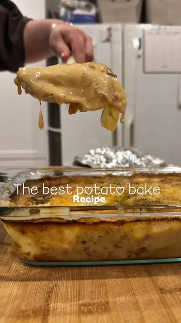 The worlds best potato bake  Try it and let me know what you think 😏 #potatobak