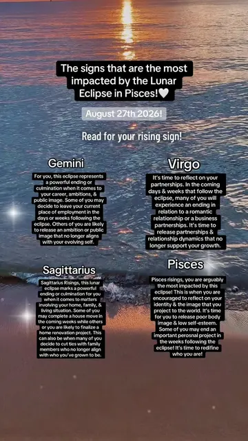 The signs most impacted by the Lunar Eclipse in Pisces!🤍 #lunareclipse #pisces 