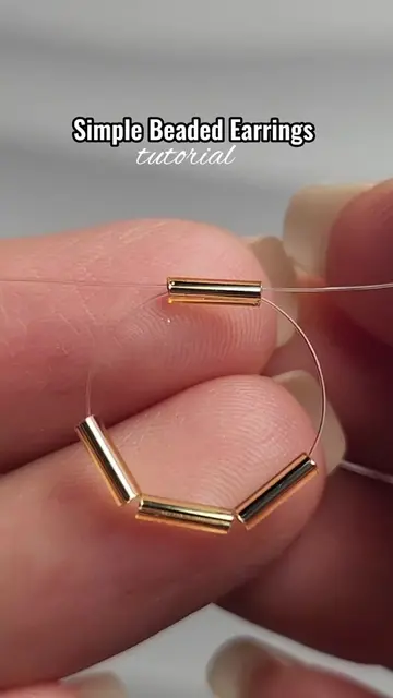 Simple Beaded Earrings#beads #handmade #giftideas #tutorial #DIY#ring