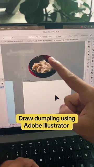 making cute dumpling elements in adobe illustrator is way easier and gives you t