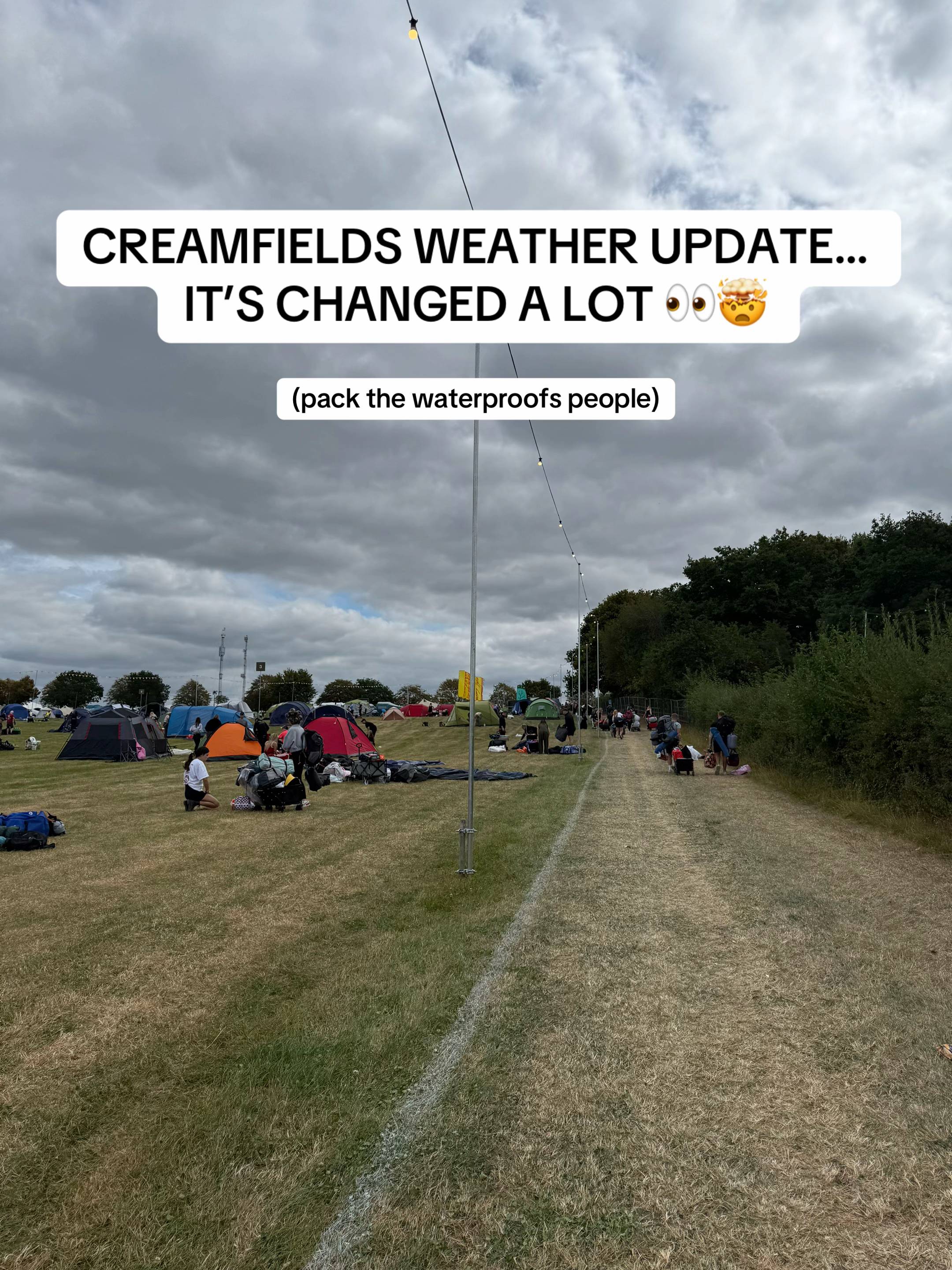Not an ideal start to the weekend with torrential rain at @Creamfields Official 