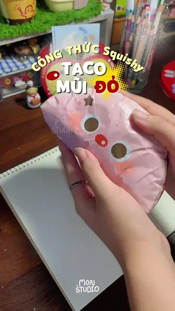 Cách làm squishy taco style sắp nhập học 😌 #papersquishy #squishygiay #tiemmons