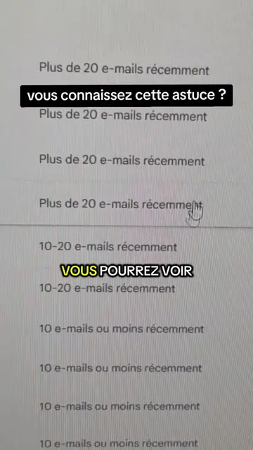 Vous avez déjà essayé ça ?? Astuce pour trier votre boîte mail facilement, arrêt