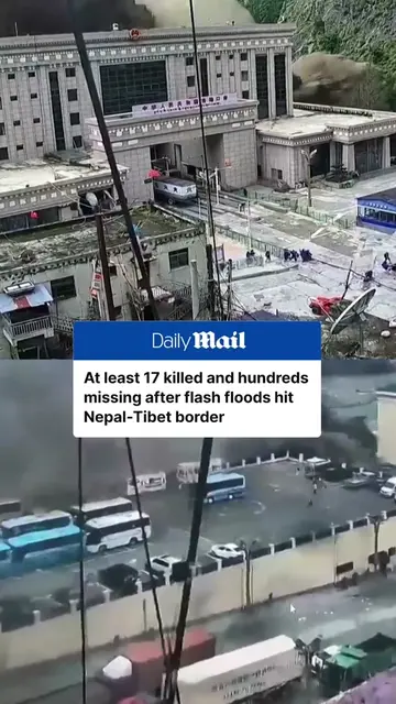 At least 17 people have been killed and hundreds remain missing after torrential