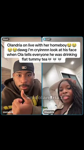 Olandria on live with her homeboy 😂😂😂 his reaction  when Ola told his busines