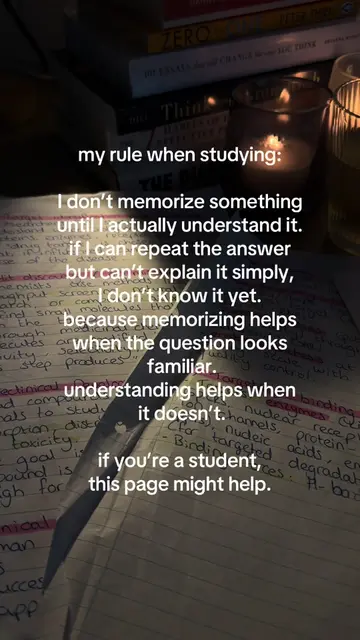 Focusing on understanding over memorizing #studytok #studyhacks #StudyTips #stud