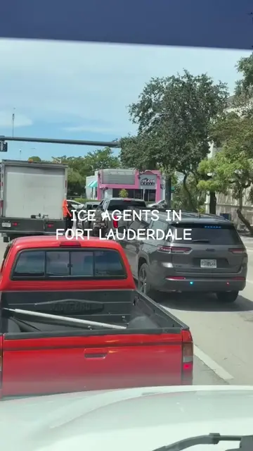 ICE AGENTS IN FORT LAUDERDALE YESTERDAY OFF SUNRISE BLVD #ice #immigration 