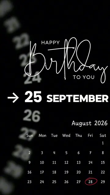 Happy Birthday 28 August 2026 Template-Just click "Capcut Anchor (try this templ