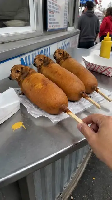 Corn dogs. Surprisingly tasty. #ImpossibleAnimals #CornDogs #WeirdAnimals