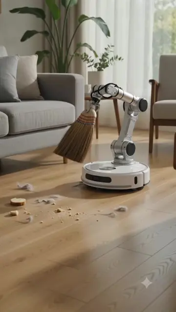Imagine AI doing your daily jhaadu and pocha for you. 🤖🧹🧼 Would you want this