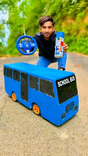 Ghoror Banail RC Bus Colour Change Koriya Blue Korlam 😅😍 _shorts#toys #uktikto