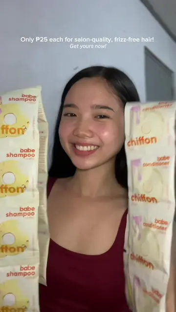 reverse hair washing with my ₱25 @Babe Formula Chiffon sachets that completely s