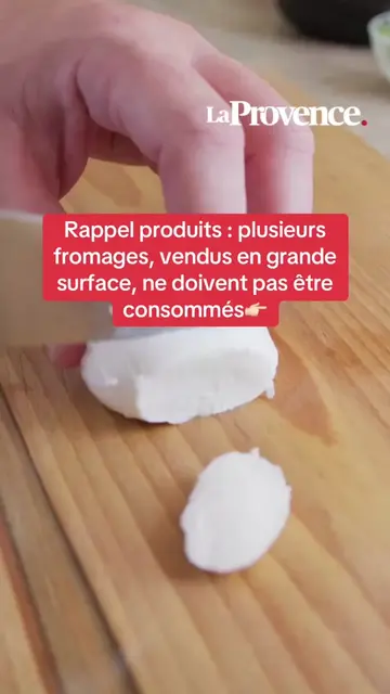 ⚠️ Rappel de fromages Deux fromages, vendus en grande surface, font l'objet d'un