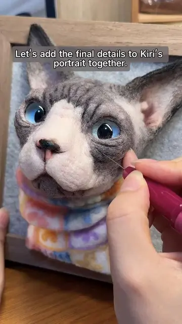 Bringing Kiri to Life in Wool ✨🐾@NoodyxBums  Kiri isn’t just a portrait — it’s 
