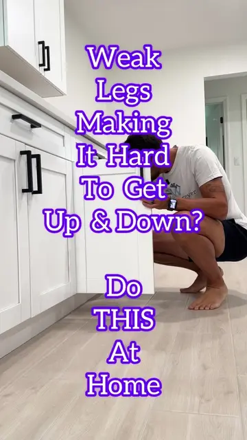 Weak legs making it hard to get up and down? This will fix it. 💪🔥 Assisted squ