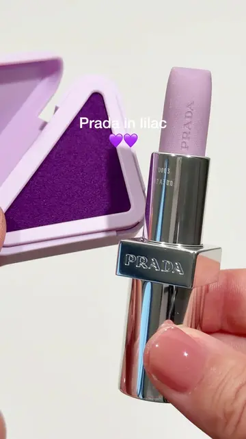 Lilac, but make it Prada! 💜 💜 Lip Balm in Wisteria Gleams U003 💜 Touch Cream-