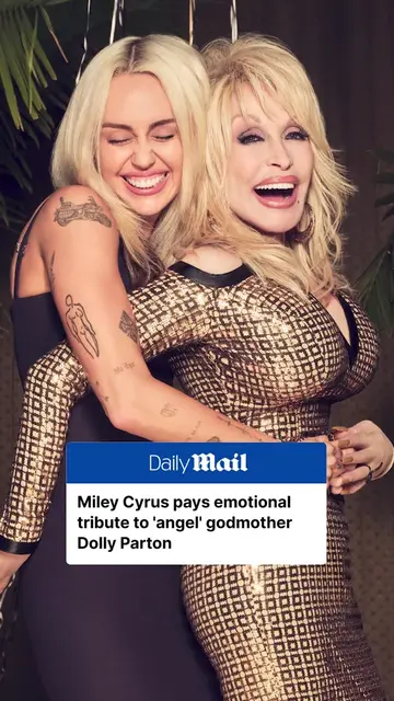 Miley Cyrus has paid an emotional tribute to her godmother Dolly Parton followin