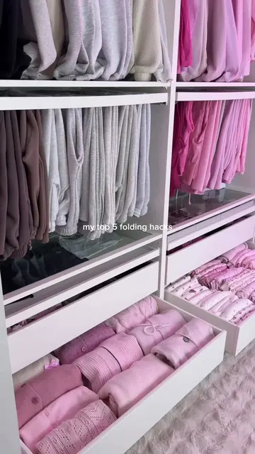 5 folding hacks you need to try 🎀🌸🧺🫧 #CleanTok #foldinghacks #laundrytok #la