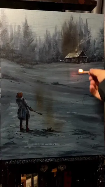 Watch how artist @lesoulsart takes dark fantasy canvas art to another level usin