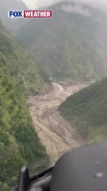FLOOD DESTRUCTION 🚨: A new aerial video shows the trail of destruction left beh