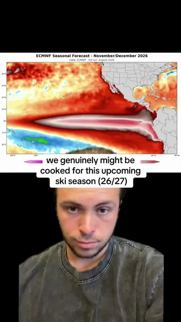we genuinely might be cooked for this upcoming ski season… shoutout El Niño  #sk