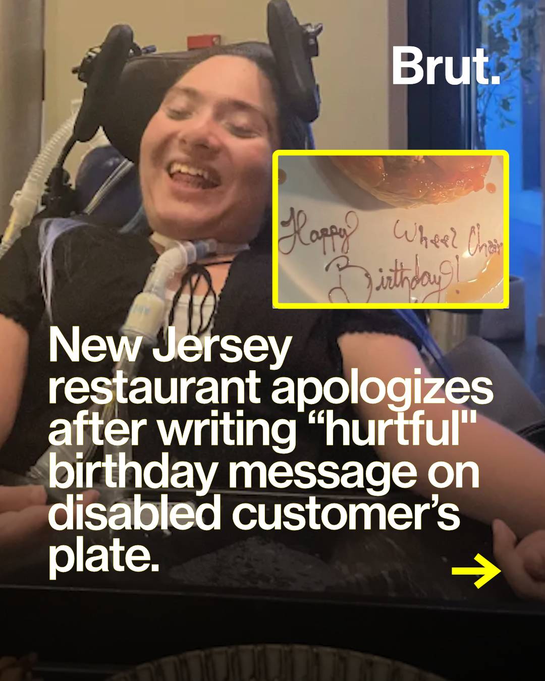 A New Jersey restaurant is facing backlash after serving a disabled customer a d
