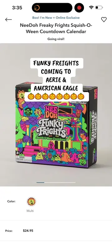 Not available yet‼️ @American Eagle @aerie  #halloween #halloweensquishy #needoh