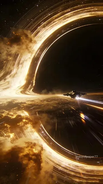 Black Hole  🕳️  space live wallpaper in my bio  #blackhole #interstellar #space