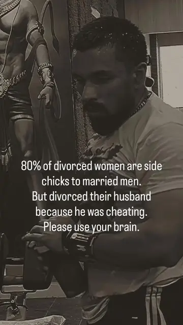80% of divorced women are side chicks to married men. But divorced their husband