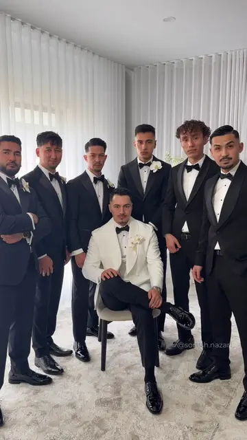 Groom & the boys - suited up and ready. 🤵‍♂️🔥