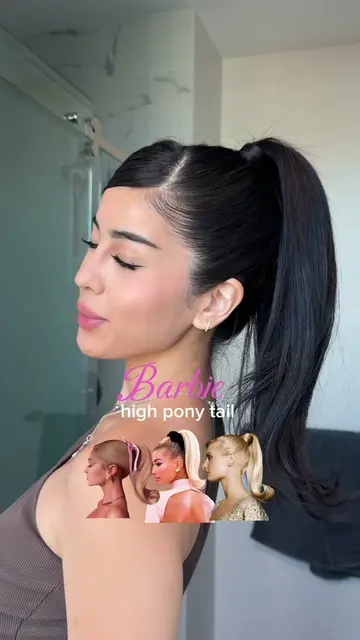 Recreating the iconic Barbie ponytail 🎀 #hairtutorial #hairstyle 