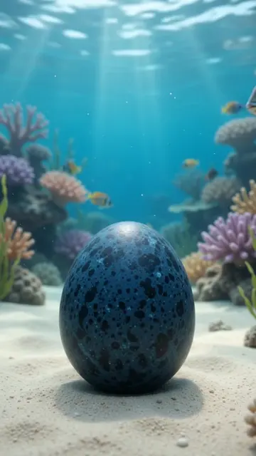 🐟🌊 A magical underwater egg reveal! 💙✨ Fish cracks the egg and reveals a beau