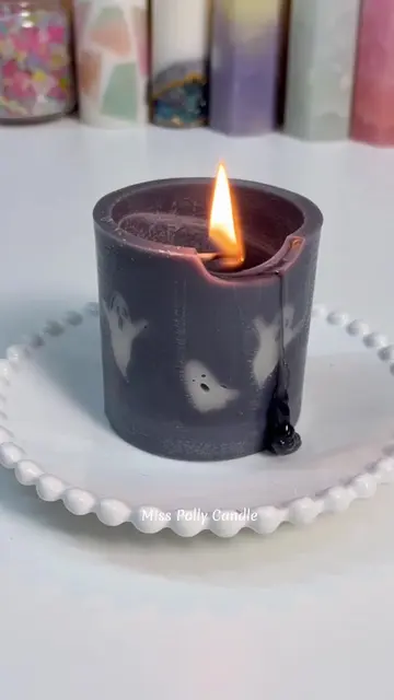 Haloween Candle🎃🕯️ #candles #candlemaking #เทียนหอม #velas #キャンドル 
