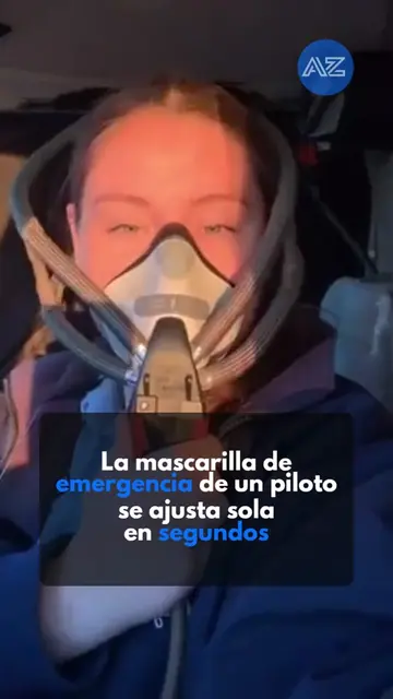 No es una mascarilla cualquiera. Es una mascarilla de oxígeno de emergencia para